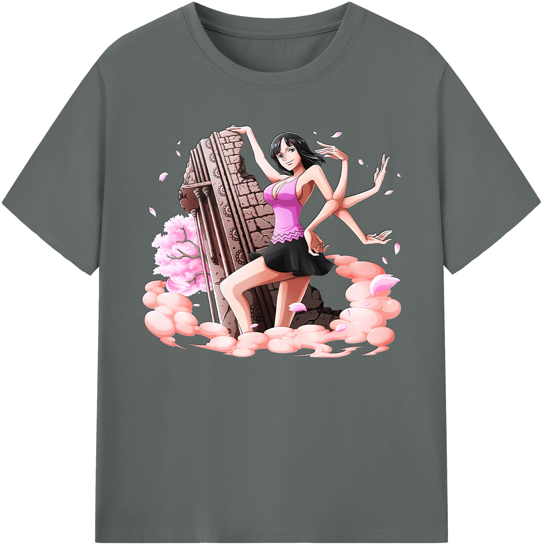 ワンピース ニコ・ロビン ONE PIECE Nico Robin 綿100％ メンズ半袖Tシャツ｜肌触りやわらか＆通気性